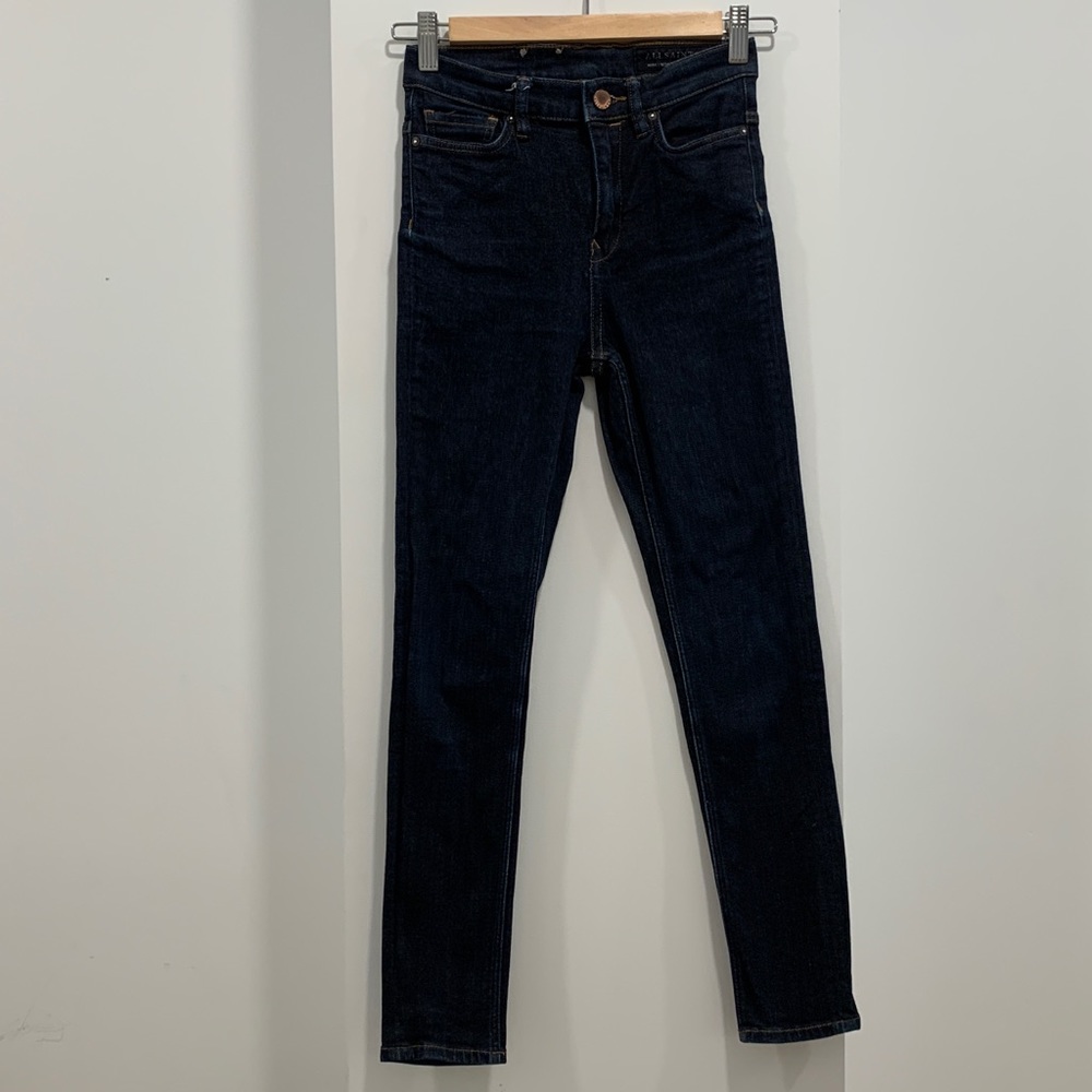 Allsaints size  W 24 skinny dark blue jean